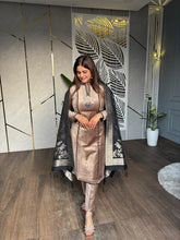 VELVET EMBROIDED BANARASI DUPATTA SUIT